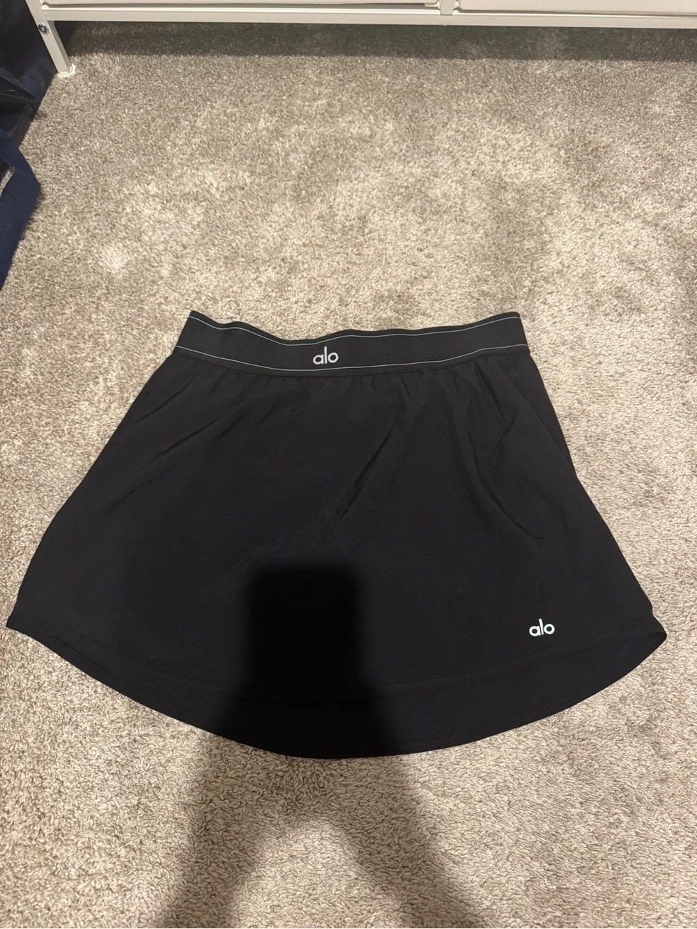 ALO Yoga Black Match Point Skirt